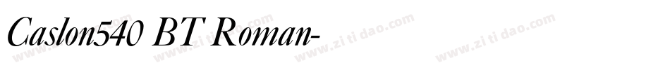 Caslon540 BT Roman字体转换